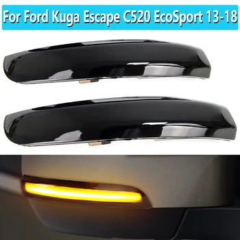 

2 pcs Dynamic Turn Signal Light Mirror Sequential Indicator Lamp Side Wing Rearview For Ford Kuga Escape C520 EcoSport 2013-2018