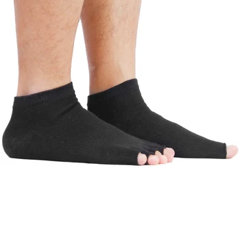 

Footful 2Pairs Unisex Five Fingers Open Toe Socks Women Half-palm Invisible Five-finger Open Toe Socks Breathable Sports Yoga