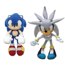 סט של 2pcs 20-27cm סוניק צעצועי סופר סוניק קיפוד בפלאש צעצוע סוניק צל Knuckles זנבות חמוד רך ממולא בובות Keychain(China)