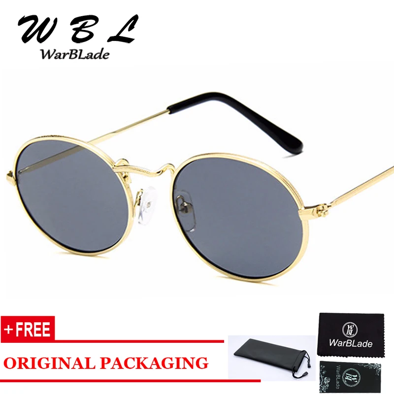 

WarBLade Retro Small Round New Sunglasses Men Vintage Brand Shades Male Black Metal Sun Glasses For Men 2019 Fashion Designer