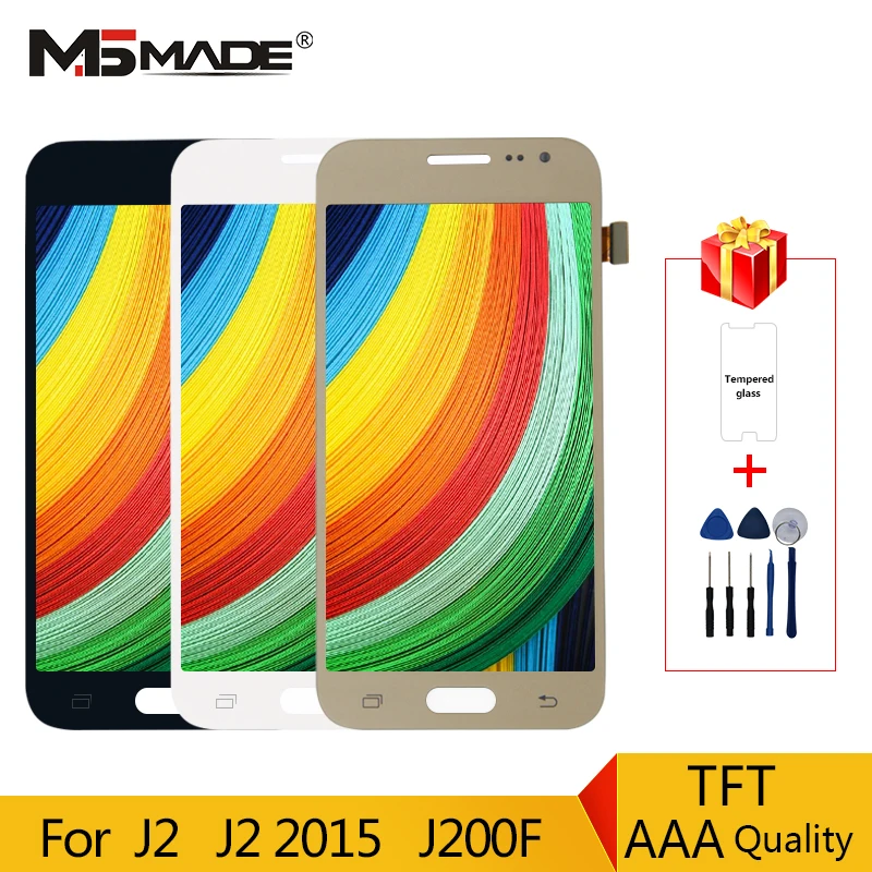 

J200 LCD For Samsung Galaxy J2 2015 J200 J200F J200H LCD Touch Screen Display Digitizer Assembly Parts Adjustable brightness