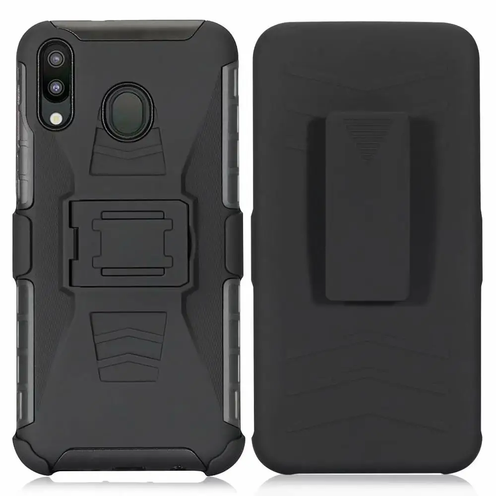 Ударопрочный жесткий чехол-подставка с зажимом для ремня для Xiaomi Redmi Note 7