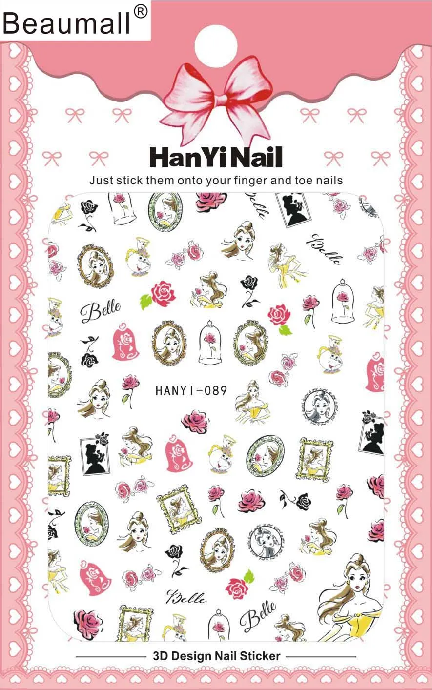 

Cartoon Patterns! Nails Art Manicure Back Glue Decal Decorations Design Nail Sticker For Nails Tips Beauty