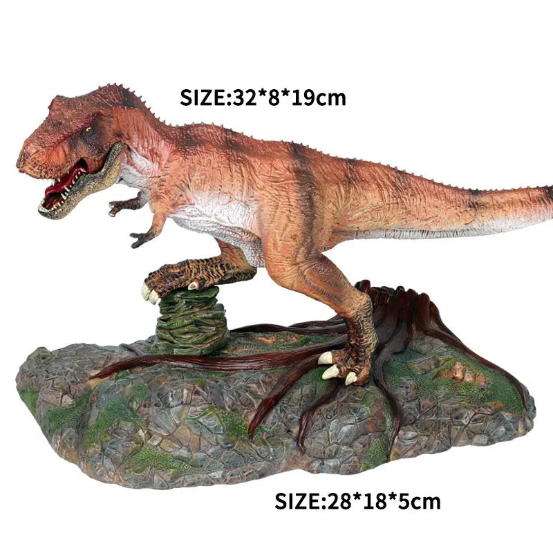 2pcs Oenux динозавр Юрского периода платформа Моделирование T-Rex Dinosaurio мир модель фигурки DIY база Коллекция украшения детские игрушки - Цвет: 2pcs