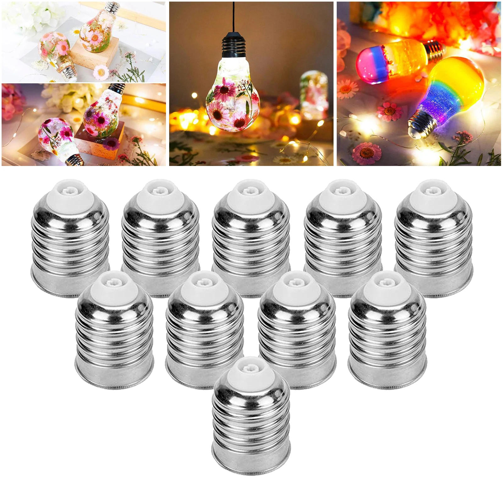 Outdoor Home Decoration DIY LED Epoxy Resin Lamp Kit 10PCS Caps for Light Bulb Silicone Molds | Дом и сад