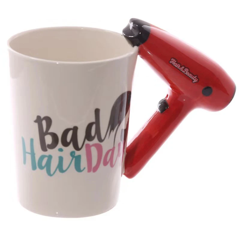 3D фен для волос кофейная кружка Дамский инструмент фен для волос салон для ванной Декор креативный Чай Молоко керамическая чашка подарок для парикмахера