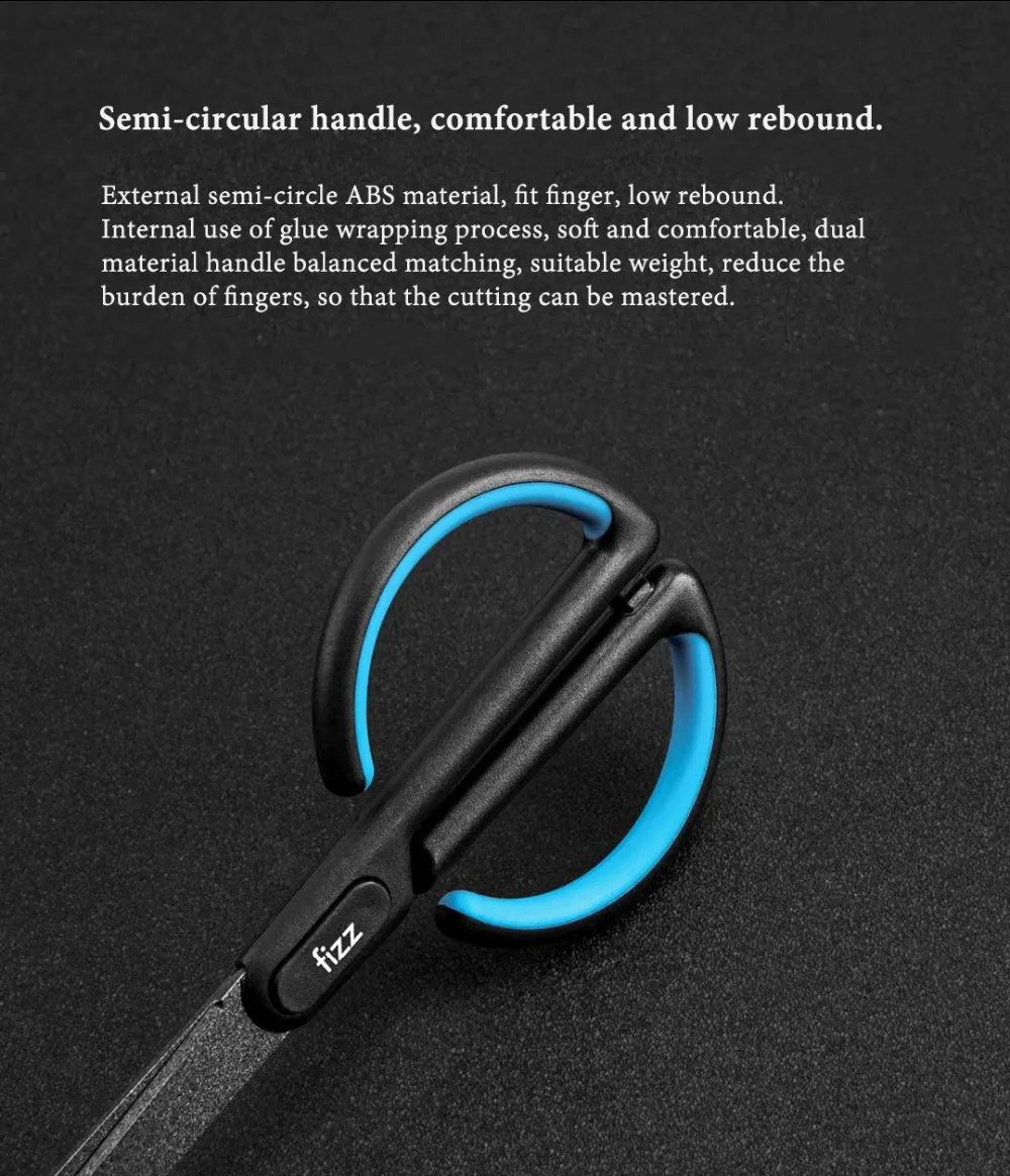 Xiaomi Fizz Anti-stick scissors with scale for Office School Student Stationary Scissor Household DIY tape shear Snip (8)
