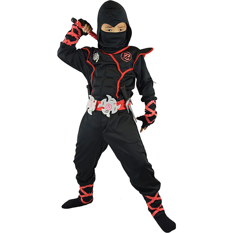 

Ninja Muscle Costume Cosplay Children Halloween Costume for Kids 2021 New Arrival