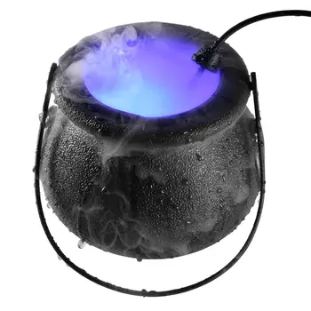 

Halloween Witch Pot Smoke Machine Led Humidifier Color Changing Creepy Decor Party Diy Scene Layout Prank Toy