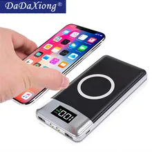 Беспроводной внешний аккумулятор 10000 мА/ч, внешний аккумулятор, встроенное Беспроводное зарядное устройство, внешний аккумулятор, портативное зарядное устройство для iPhone8 x note9