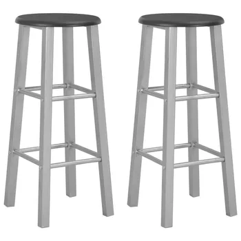 

2 Pcs Bar Stools Chairs Bar Chair Steel Frame And MDF Seat Lounge Chairs High Stool Home Office Kitchen Dining Coffee Chairs