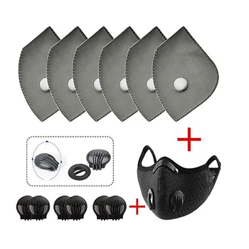 

Unisex Mouth Cover 1pcs Bike Face Cover With 6pcs Filter 6 Cloth Mask Mouth Mask Washable Mouth Caps Reusable Breathable F