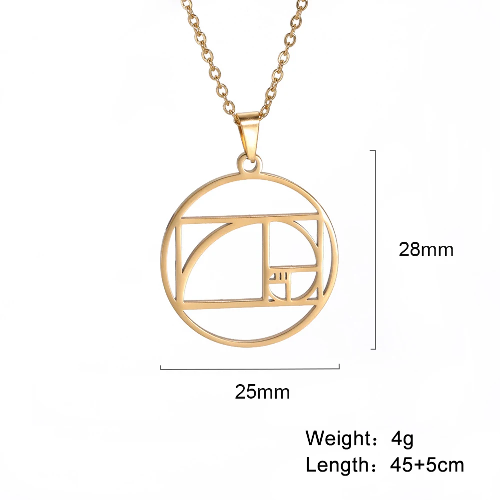 Teamer Golden Ratio Rectangle Necklace 