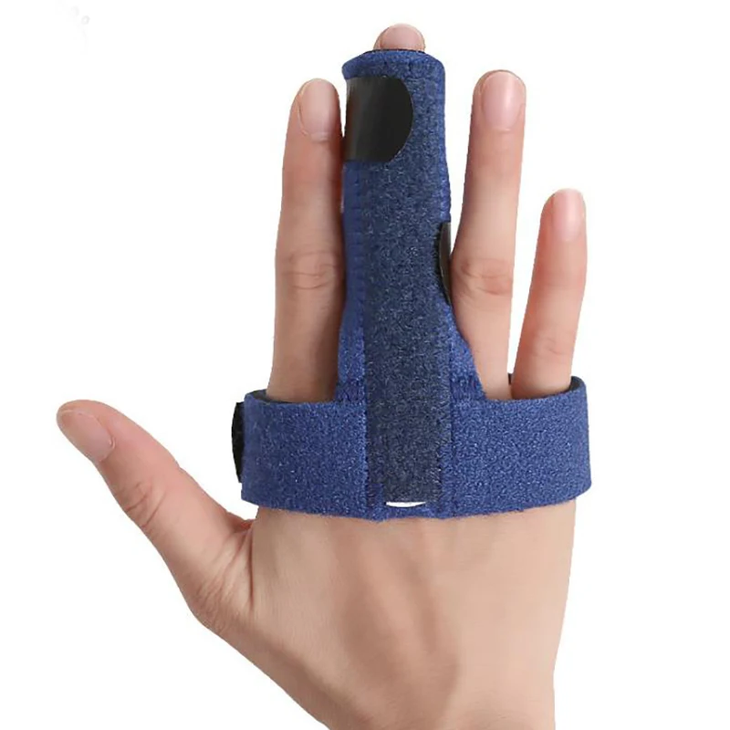 

1 Pc Pain Relief Aluminium Finger Splint Fracture Protection Brace Corrector Support With Adjustable Tape Bandage