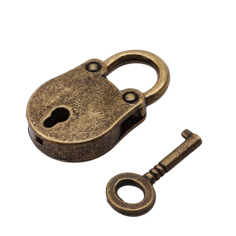 2pcs Vintage Antique Style Mini Padlocks With Keys - Silver Small Locks For Jewelry Box & Diary