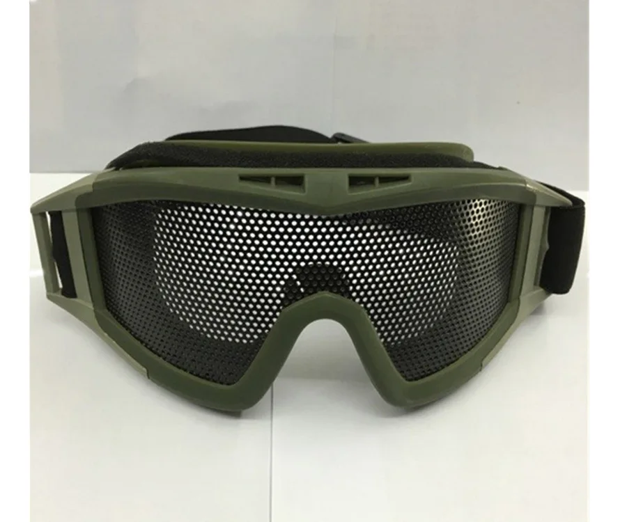 

049 Big Wire Mesh Outdoor Tactical Goggles Metal Protective Goggles Rock Climbing Dust Protective Eye Shield Adjustable