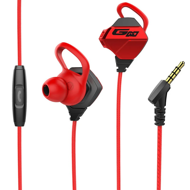 BGreen Gaming Earphones Dual 2 Microphone ESPORTS Game Headset Stereo Computer Mobile Phone Earphones With Microphone Handle