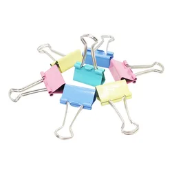 Pinces à papier en métal de 19mm, 20 pièces/lot, pinces colorées de couleur bonbon pour livre, papeterie fournitures scolaires et de bureau de haute qualité 