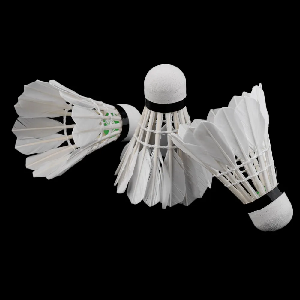 3 x Training White Duck Feathers Badminton Shuttlecocks Birdies Ball Game Sport Entertainment Product Badminton Balls with Can 