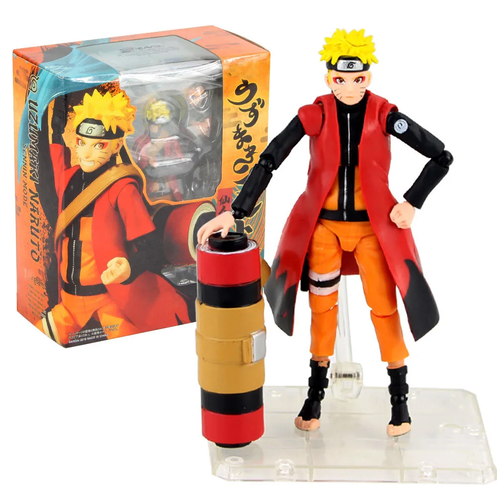 

14cm Naruto Shippuden Uzumaki Naruto Sennin Mode Movable Figurine PVC Anime Action Figure Collectible Model Toy