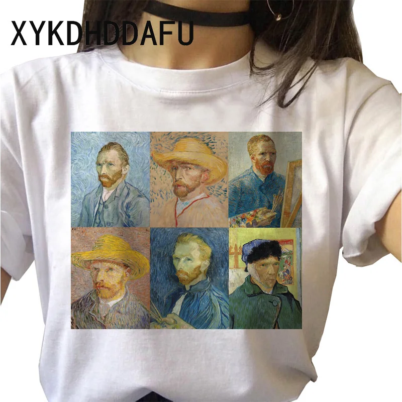 Van Gogh T Shirt Women New Fashion Art Graphic Tshirt  Ulzzang Aesthetic  Female Clothes Casual Grunge Aesthetic T-shirt Top Tee