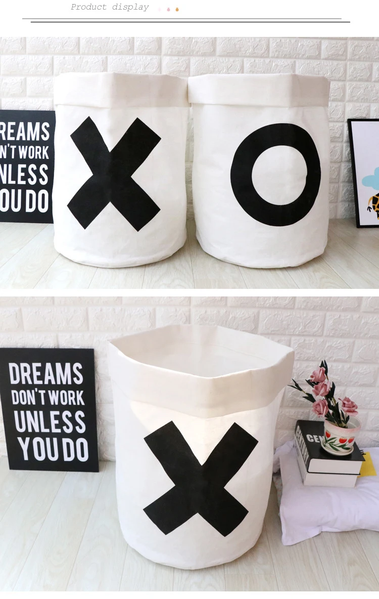 2019 Cotton and linen Folding Laundry Basket Toy Storage Box Bag Cotton Washing Dirty Clothes Big Basket Organizer (2)
