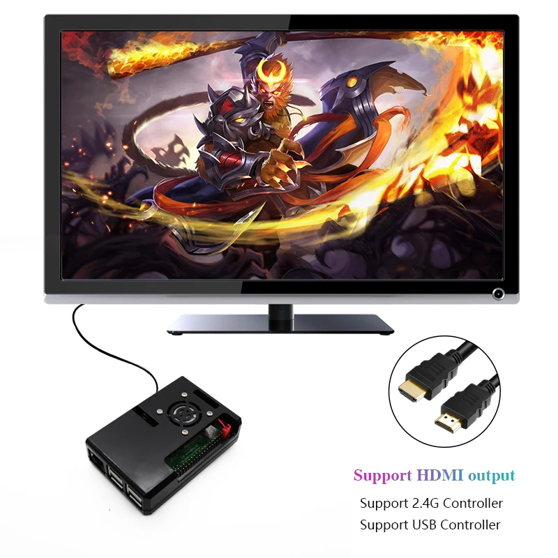 Новый стартовый набор для игр Raspberry Pi 3 Model B/B + консоль видеоигр с SD картой 32 ГБ и