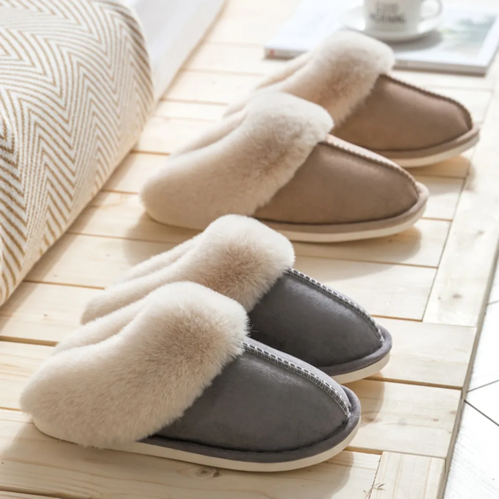 Home Shoes Men Slippers Home Slippers Women's Mens Couples Warm Slip On Comfortable Floor Home Slippers Indoor Shoes Chinelo