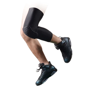 

new Upgrated Honeycomb Pad Crashproof Basketball Leg Long Sleeve Protector Gear black L