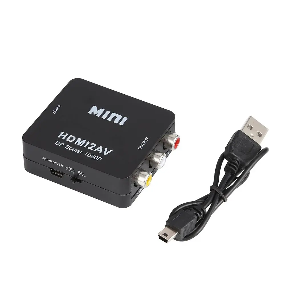 

Mini Composite 1080P Video Converter High Definition Multimedia Interface to RCA Audio Video AV CVBS Adapter Converter