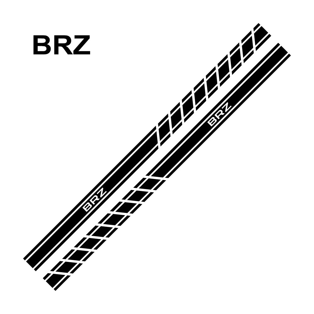 2 шт. авто Декор автомобиля боковой двери юбка наклейки для Subaru Forester Impreza XV Ascent Legacy BRZ Outback WRX автомобильные аксессуары - Название цвета: For BRZ