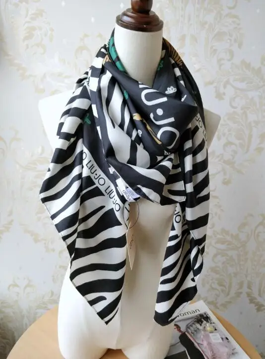 Итальянский модный Бренд liu. jo женские шарфы, летние модные шарфы высокого качества - Цвет: Светло-коричневый