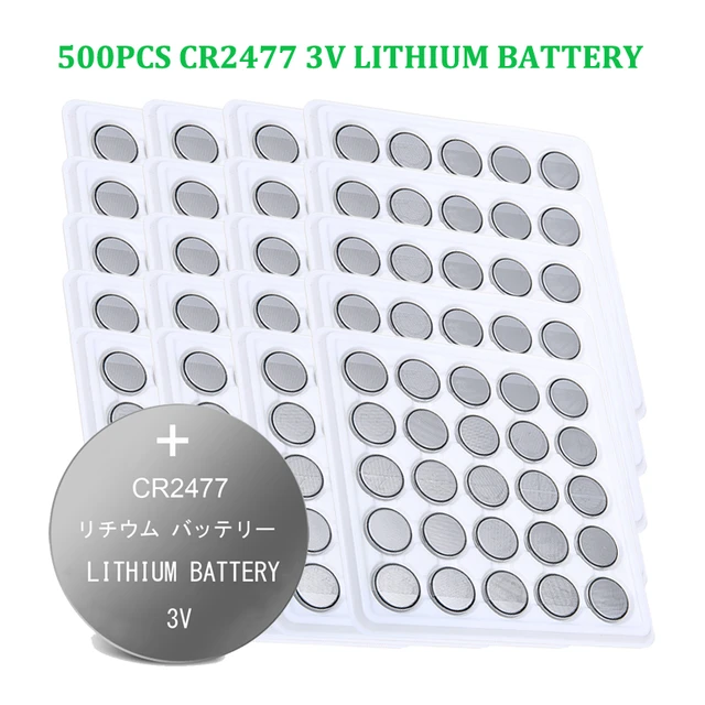 500pcs Original CR2477 CR 2477 3V Button Coin Battery Cell