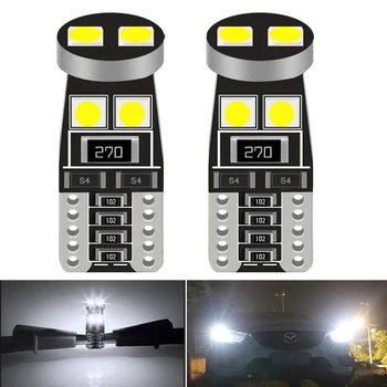 

2Pcs T10 W5W Led Canbus Bulbs 168 194 Signal Lamp Dome Reading License Plate Light Car Interior Lights Auto 12V white orange