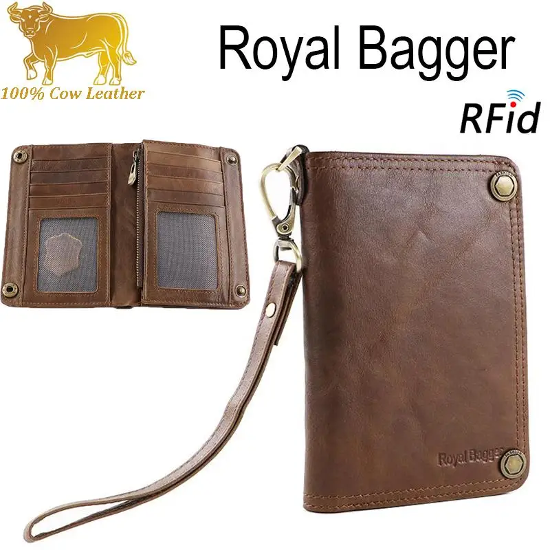Сумка кошелек Royal Bagger Мужская модная с защитой от радиочастотной