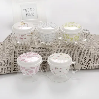 

3 Piece Cup High Temperature Resistant Borosilicate Glass Round Funny Tea Cup Ceramic Filter Teacup Kung Fu Glass Cup for Adults