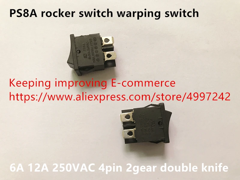 Eredeti Új, 100% Ps8A Rocker Switch Crequing 6A 12A 250Vac 4Pin 2Gear ...