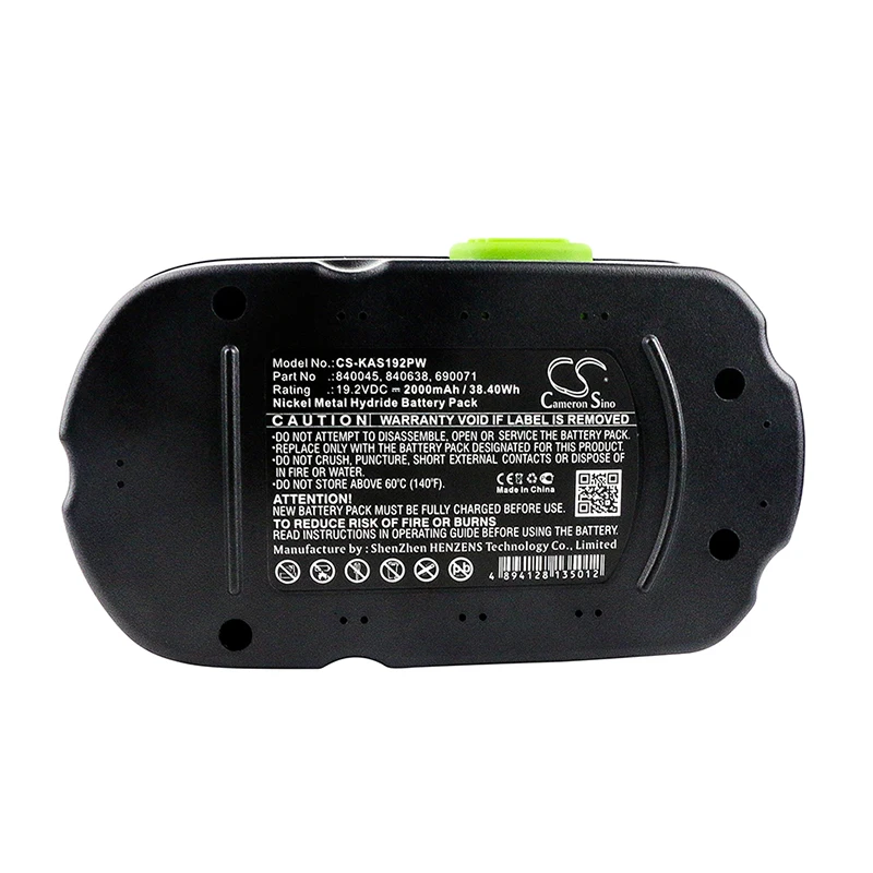 

Батарея Cameron Sino для Kawasaki 690071 840045 840638 подходит для Kawasaki 19,2 V Unisource 69007 691235 запасная батарея для электроинструментов