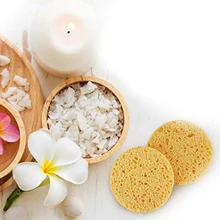 10 шт. натуральный целлюлозы спонж Из Древесной Целлюлозы Очищение лица Отшелушивающий массаж буфами на рукавах