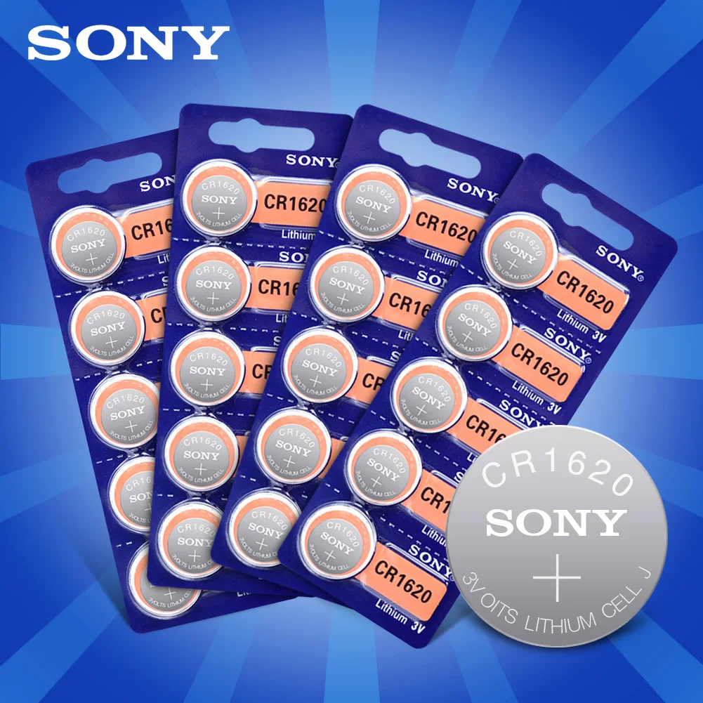 SONY 1-50Pcs 3V CR1620 Button Cell Batteries 1620 cr1620 Lithium Part Battery Single Use For Car Key Watch Remote Control Toy - ANKUX Tech Co., Ltd