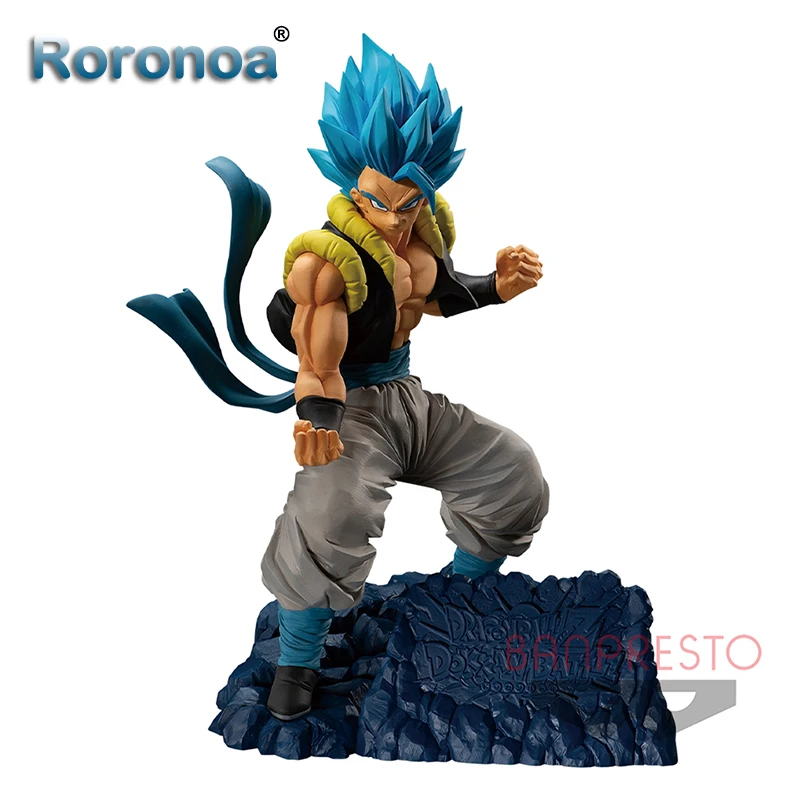 RORONOA оригинальный Banpresto Dragon Ball Dokkan Battle SSGSS Gogeta Blue Hair Meteor Burst ПВХ фигурка