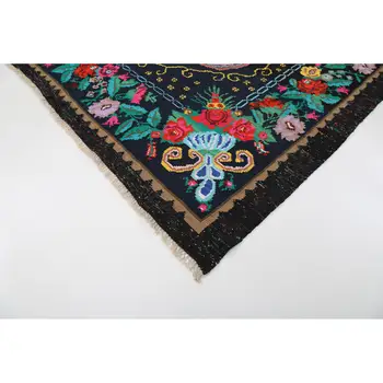 

215x300 Cm Black Handmade Vintage Moldovan Rugs Rug-7x10 Ft