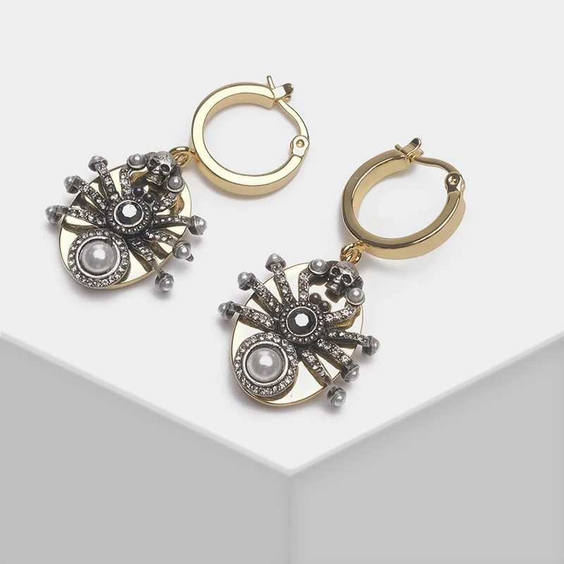 

Spider design fashionable delicate drop earrings