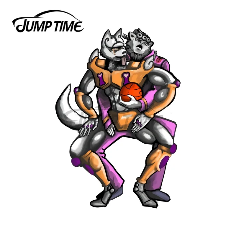 JumpTime 13x6 8 см Doggo золотистого цвета шлема Ван автомобиля Стикеры багажник