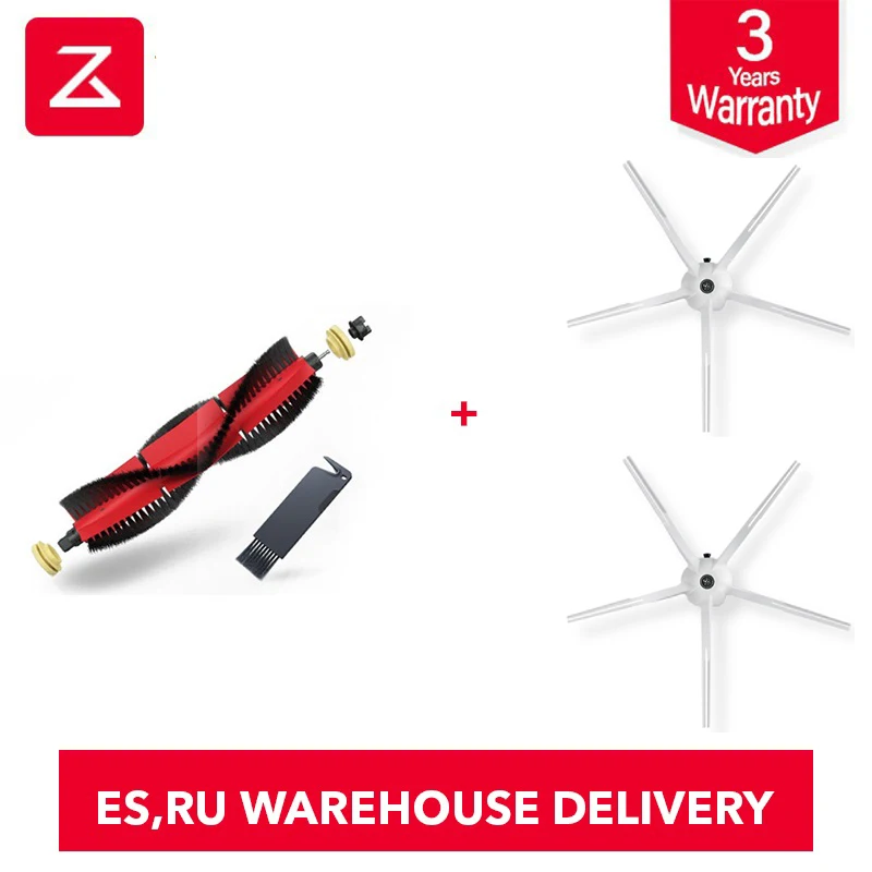 

2019 Roborock S6 Original Roborock Spare Kits Cleaning Brushes: 1PC Main brush,2 pieces white brush