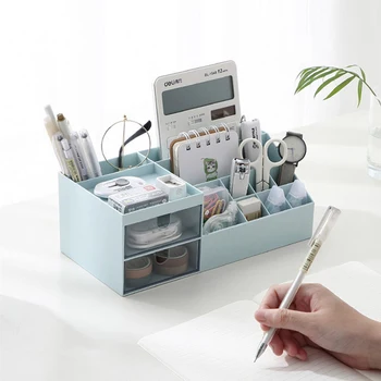 

Makeup Organizer for Cosmetic Large Capacity Cosmetic Storage Box Organizer Desktop Jewelry Box Stationery Storage Pen Holder