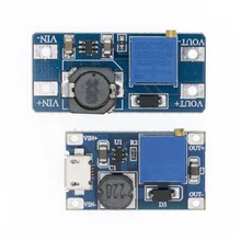 1pc mt3608 DC-DC módulo de impulso ajustável 2a placa de impulso step up módulo com/sem micro usb 2v-24v a 5v 9v 12v 28v
