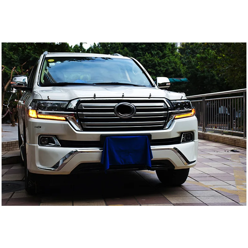 Автомобильный Стайлинг для- Land Cruiser, все светодиодный фары, СВЕТОДИОДНЫЙ DRL Land Cruiser, фара, светодиодный луч, фары