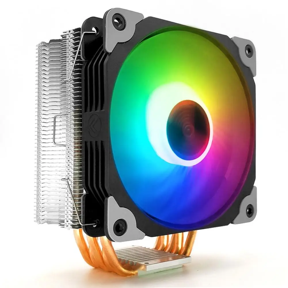 5 тепловых трубок RGB Настольный Многофункциональный кулер для процессора тихий ПК компьютер Вентилятор охлаждения интегрированная вода красочные огни для Intel