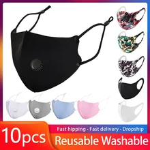 Face Masks for Adult Child Reusable Washable Mouth Cap Anime Cloth Fabric Children's Mask Women Men Kids Black White Mascarillas